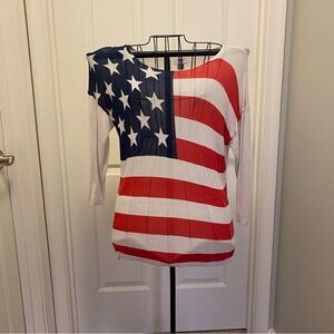 Old Navy Stars and Stripes 3/4 Sleeve Sweater, size L